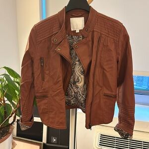 Anthropologie Vegan Leather Moto Jacket